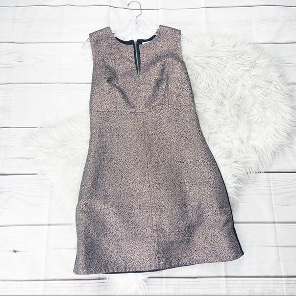 DVF Women's Diane Von Furstenberg Yvette Metallic Sleeveless Knit Dress Size 8 - Picture 4 of 7